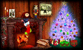 arbre de Noël et cheminée gif