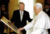 Le Président Moishe Smith du B'naï B'rith avec Benoit XVI